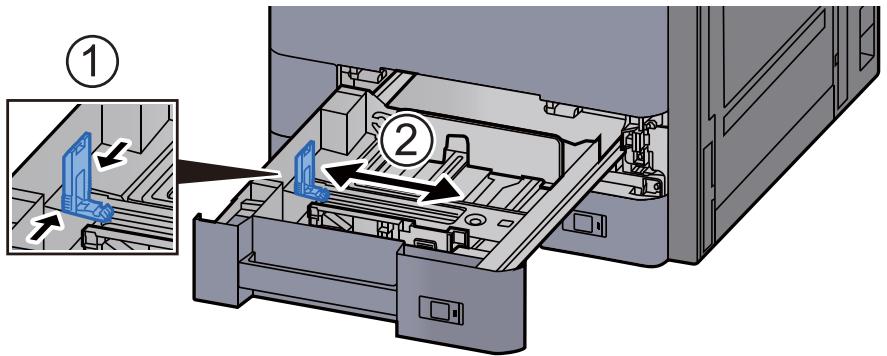 KYOCERA TASKALFA 3511I - Régler le guide de la longueur du papier jusqu'au format de papier désiré. - 1