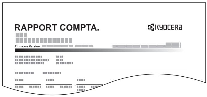 KYOCERA TASKALFA 3511I - Impr. rapport compteurs - 1