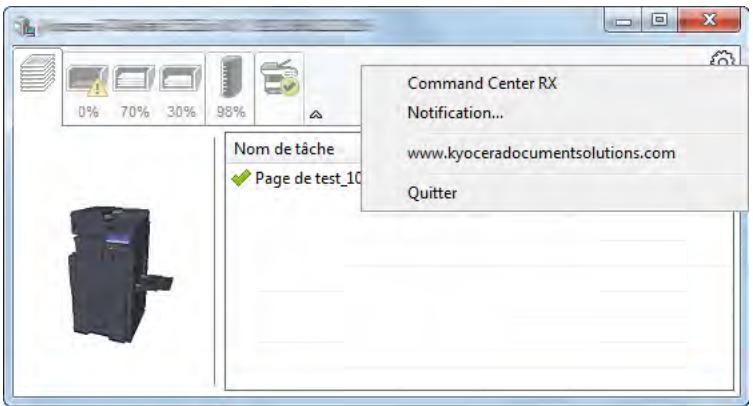 KYOCERA TASKALFA 3511I - Menu contextuel de Status Monitor - 1