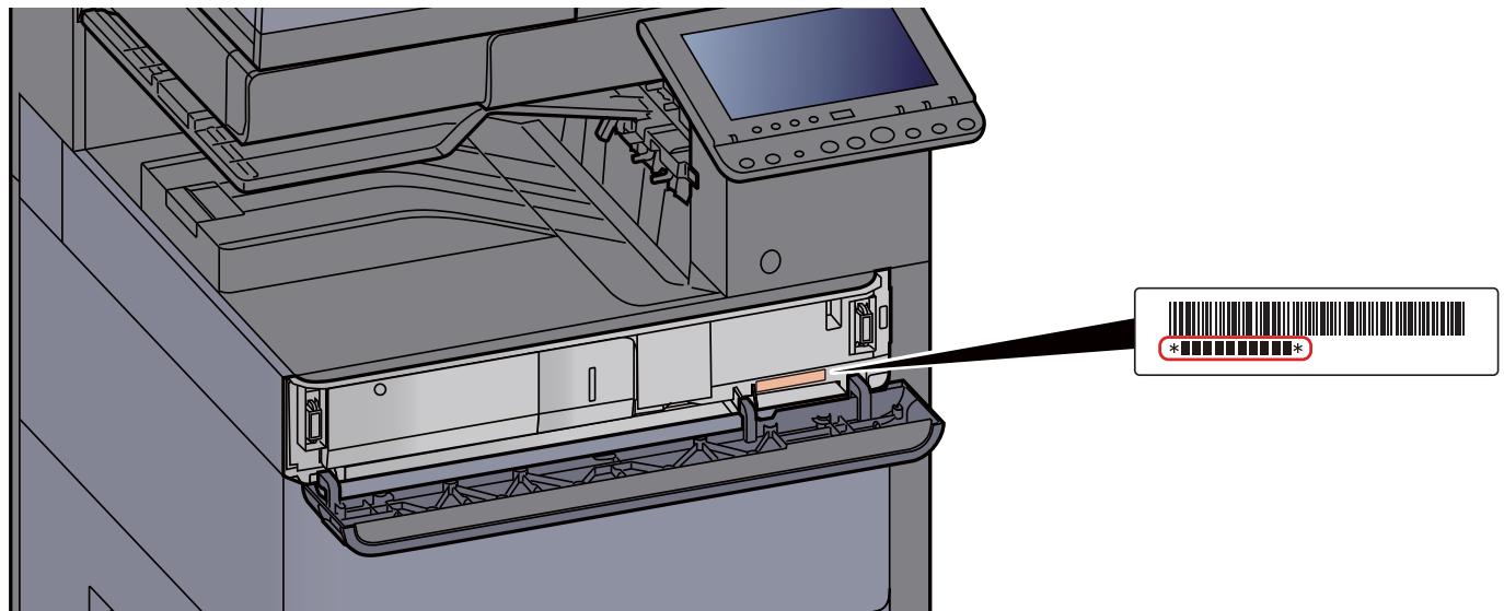 KYOCERA TASKALFA 3511I - Vérification du numéro de série de l'équipement - 1