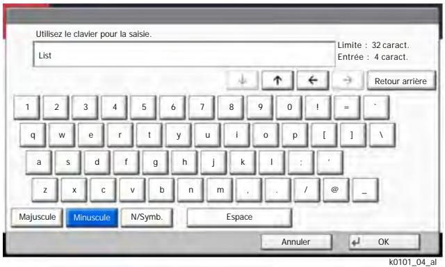 KYOCERA TASKALFA 3511I - Saisie de caractères - 2