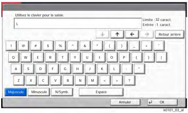 KYOCERA TASKALFA 3511I - Saisie de caractères - 1