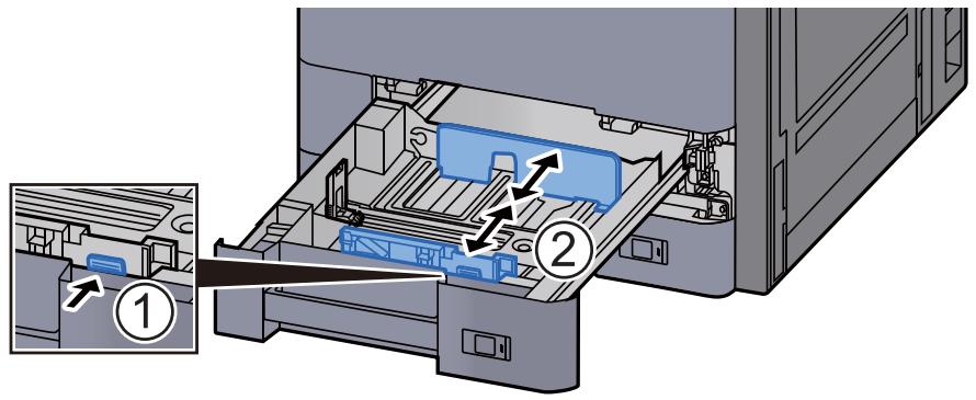 KYOCERA TASKALFA 306CI - Régler le guide de la longueur du papier jusqu'au format de papier désiré. - 3