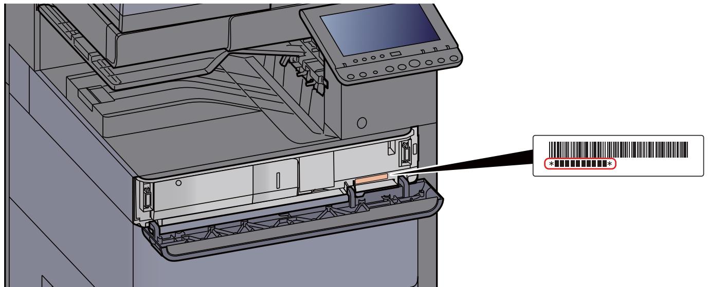 KYOCERA TASKALFA 306CI - Vérification du numéro de série de l'équipement - 1