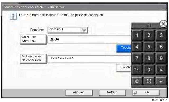 KYOCERA TASKALFA 306CI - Spécification de l'utilisateur à partir des utilisateurs réseau - 1