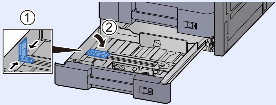 KYOCERA TASKALFA 306CI - Régler le guide de la longueur du papier jusqu'au format de papier désiré. - 2