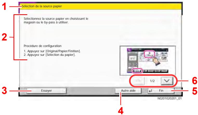 KYOCERA TASKALFA 306CI - Sélection de [Aide] dans l'écran d'accueil - 1