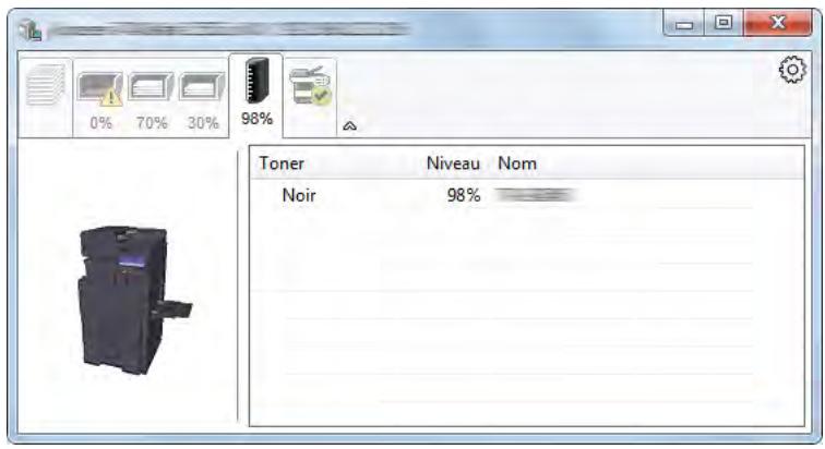 KYOCERA TASKALFA 306CI - Onglet État cartouche - 1
