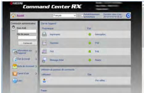KYOCERA TASKALFA 4002I - Effectuer des opérations à distance (command center RX) - 1