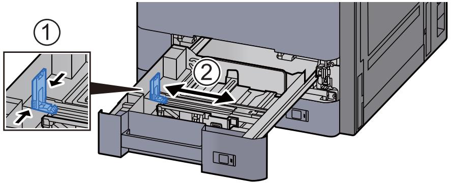 KYOCERA TASKALFA 3252CI - Régler le guide de la longueur du papier jusqu'au format de papier désiré. - 1