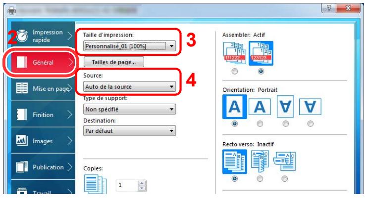 KYOCERA TASKALFA 3252CI - Sélectionner le format de papier et le type de papier au format non standard. - 2