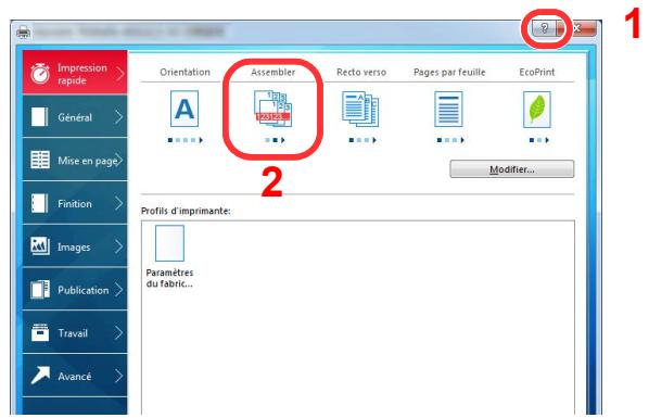 KYOCERA TASKALFA 3252CI - Affichage de l'aide du pilote d'imprimante - 1