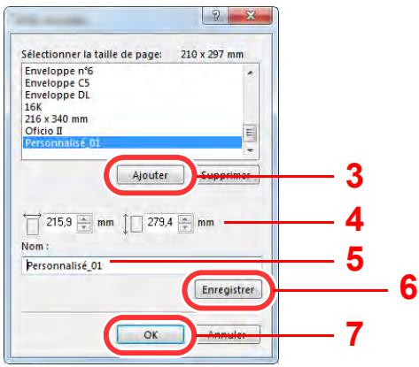 KYOCERA TASKALFA 3252CI - Enregistrer le format de papier. - 2