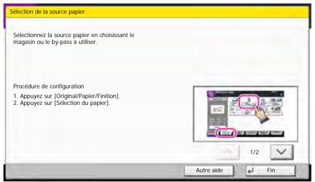 KYOCERA TASKALFA 3252CI - Sélectionner [Aide] sur le panneau. - 3