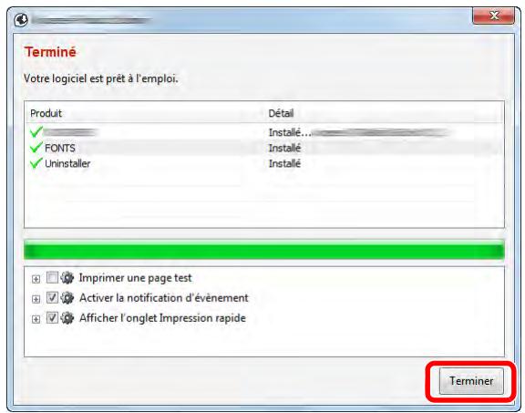 KYOCERA TASKALFA 3252CI - Terminer l'installation. - 1