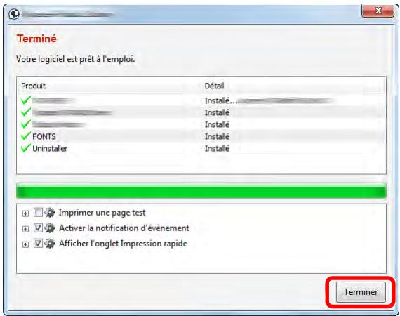 KYOCERA TASKALFA 3252CI - Terminer l'installation. - 1