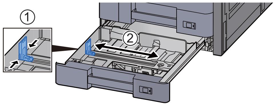 KYOCERA TASKALFA 6002I - Régler le guide de la longueur du papier jusqu'au format de papier désiré. - 1