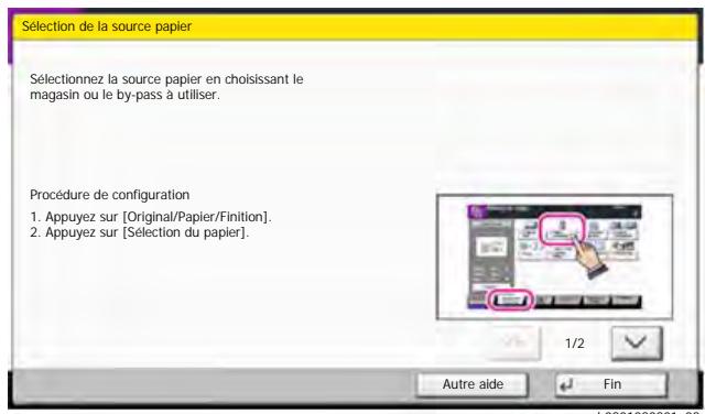 KYOCERA TASKALFA 6002I - Sélectionner [Aide] sur le panneau. - 3