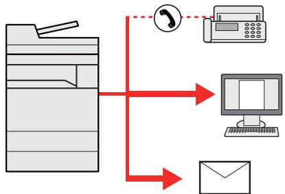 KYOCERA TASKALFA 6002I - Effectuer un seul envoi avec plusieurs options d'envoi (Envoi multiple) - 1