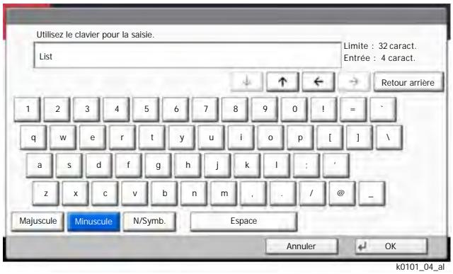 KYOCERA TASKALFA 6002I - Saisie de caractères - 2