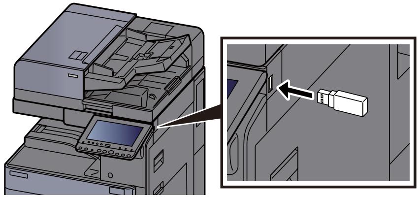 KYOCERA TASKALFA 6002I - Brancher la mémoire USB. - 1
