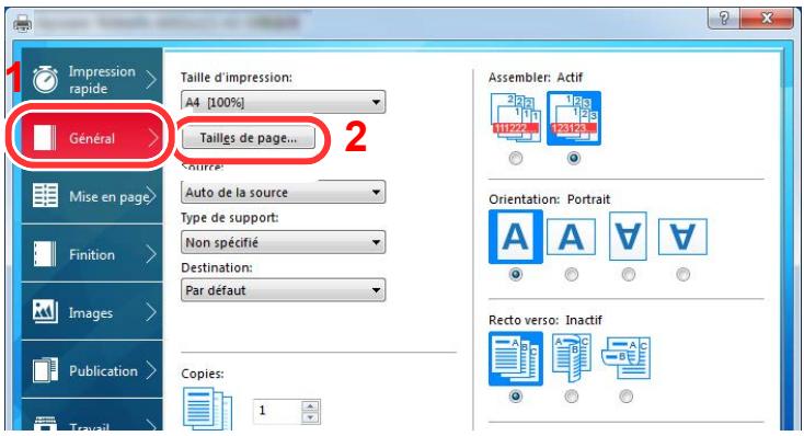 KYOCERA TASKALFA 6002I - Enregistrer le format de papier. - 1