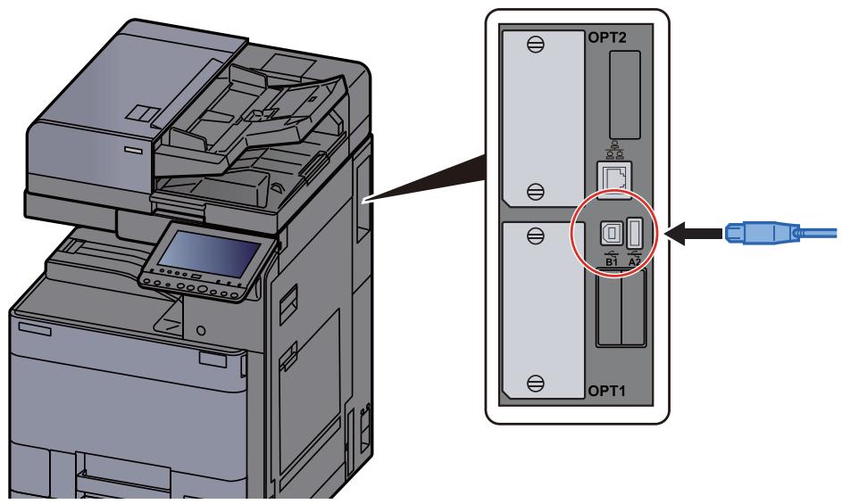KYOCERA TASKALFA 6002I - Raccorder le cable à la machine. - 1