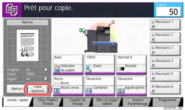KYOCERA TASKALFA 6002I - Sélectionner [Copie épréuve]. - 1