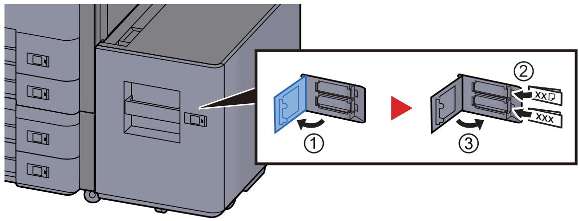 KYOCERA TASKALFA 6002I - Introduire l'indication sur la feuille de sorte qu'elle corresponde au format et au type de papier à placer - 1