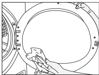 SMEG DHT83LIT-1 - Nettoyage du filtre à peluche / Surface intérieure de la porte de chargement - 6