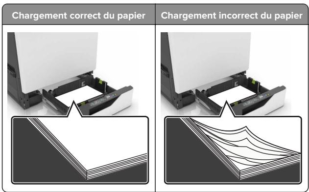 LEXMARK CS521DN - Chargez le papier correctement - 1