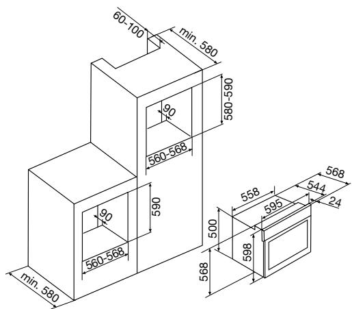 GLEM GMF202 - GMF254IX - FOUR 90 CM - 18