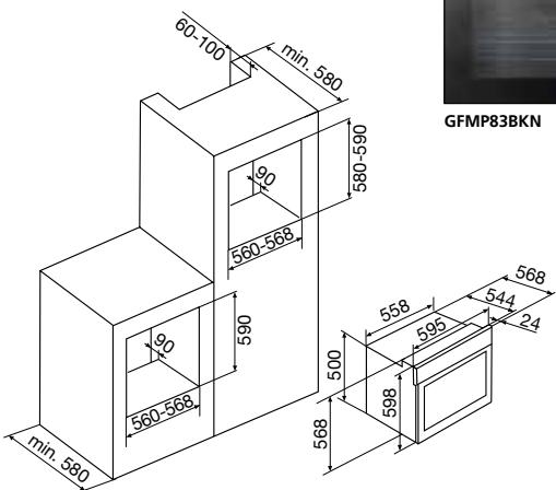 GLEM GMF202 - GMF254IX - FOUR 90 CM - 37
