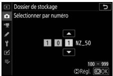 NIKON Z 50 - Z50 - Choisissez un numéro de dossier. - 1