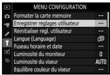 NIKON Z 50 - Z50 - Sélectionnez enregistrer règles utilisateur. - 1