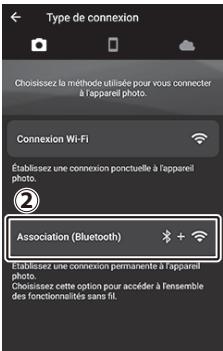 NIKON Z 50 - Z50 - Périphérique android : touchez appareil photo hybride pour afficher les options de connexion, puis touchez association (Bluetooth). - 2