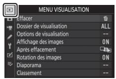 NIKON Z 50 - Z50 - - Menu visualisation : gestion des images - 1