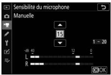 NIKON Z 50 - Z50 - Sensibilité du microphone - 1