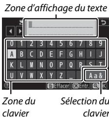 NIKON Z 50 - Z50 - Saisie de texte - 1