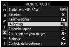 NIKON Z 50 - Z50 - Sélectionnez une option dans le menu retouche. - 1
