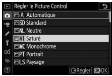 NIKON Z 50 - Z50 - Sélectionnez un picture control. - 1