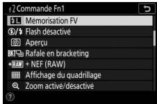 NIKON Z 50 - Z50 - Attribuez la mémorisation FV à une commande de l'appareil photo. - 1