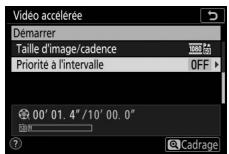 NIKON Z 50 - Z50 - Paramétrise les réglages de la vidéo accélérée. - 7