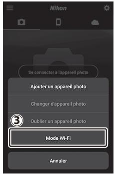 NIKON Z 50 - Z50 - Périphérique mobile : démarrez l'application snapbridge. - 3
