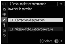 NIKON Z 50 - Z50 - F4: pers. molettes commande - 1