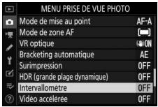 NIKON Z 50 - Z50 - Sélectionnez intervallomètre. - 1