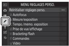 NIKON Z 50 - Z50 - Ν réglages personalisés : réglage précis des paramètres de l'appareil photo - 1