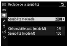 NIKON Z 50 - Z50 - Réglage de la sensibilité - 1