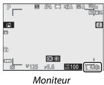 NIKON Z 50 - Z50 - Niveau de charge de l'accumulateur - 3