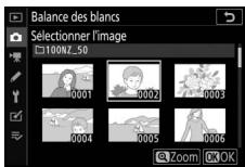 NIKON Z 50 - Z50 - Pré-réglage manuel : copie de la balance des blancs d'une photo - 4